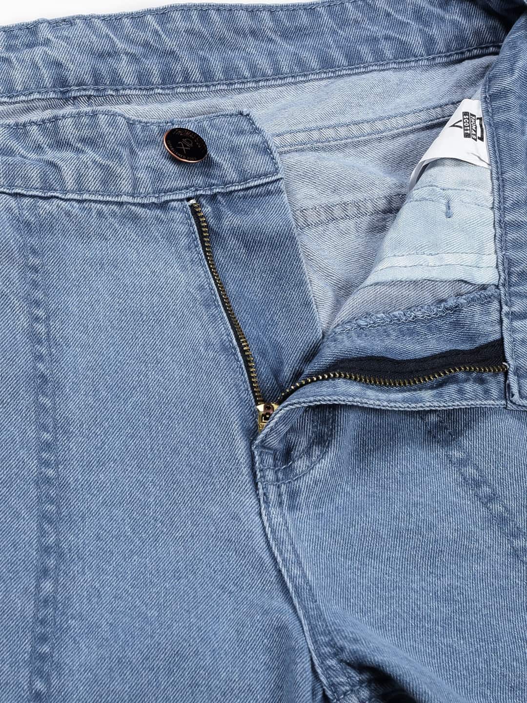 Thomas Scott Men Comfort Relaxed Fit Light Fade Clean Look Pure Cotton Jeans