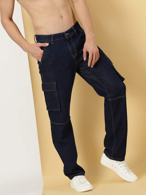 Thomas Scott Men Comfort Mid Rise Relaxed Fit Pure Cotton Jeans