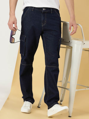 Thomas Scott Men Comfort Mid Rise Relaxed Fit Pure Cotton Jeans