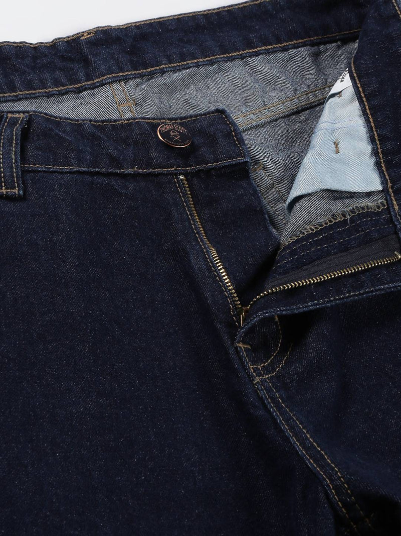 Thomas Scott Men Comfort Mid Rise Relaxed Fit Pure Cotton Jeans