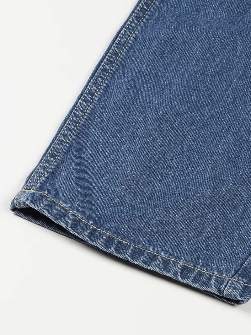 Thomas Scott Men Mid-Rise Smart Relaxed Fit Light Fade Cargo Style Pure Cotton Jeans