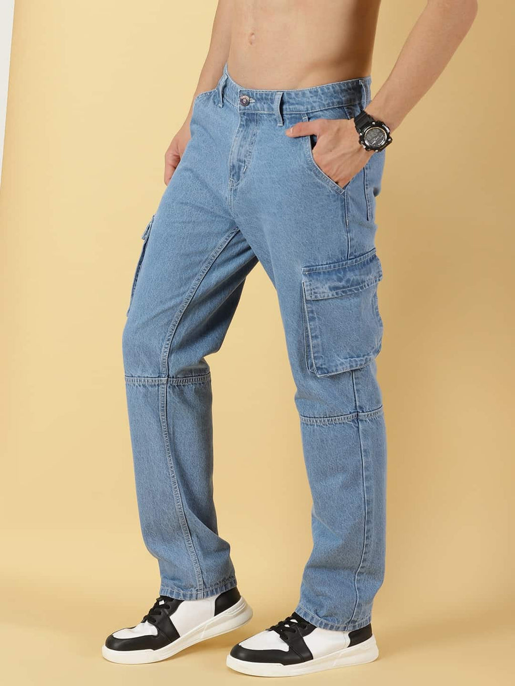 Thomas Scott Men Comfort Relaxed Fit Pure Cotton Jeans