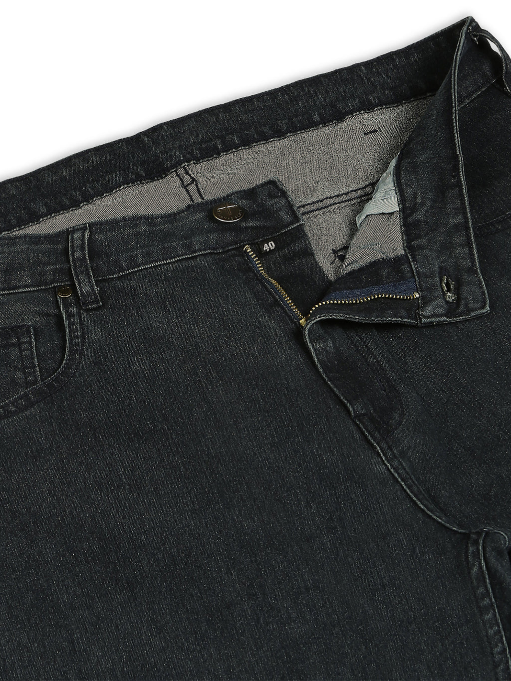 Thomas Scott Men Dark Blue Plus Size Mid-Rise Tapered Fit Stretchable Jeans