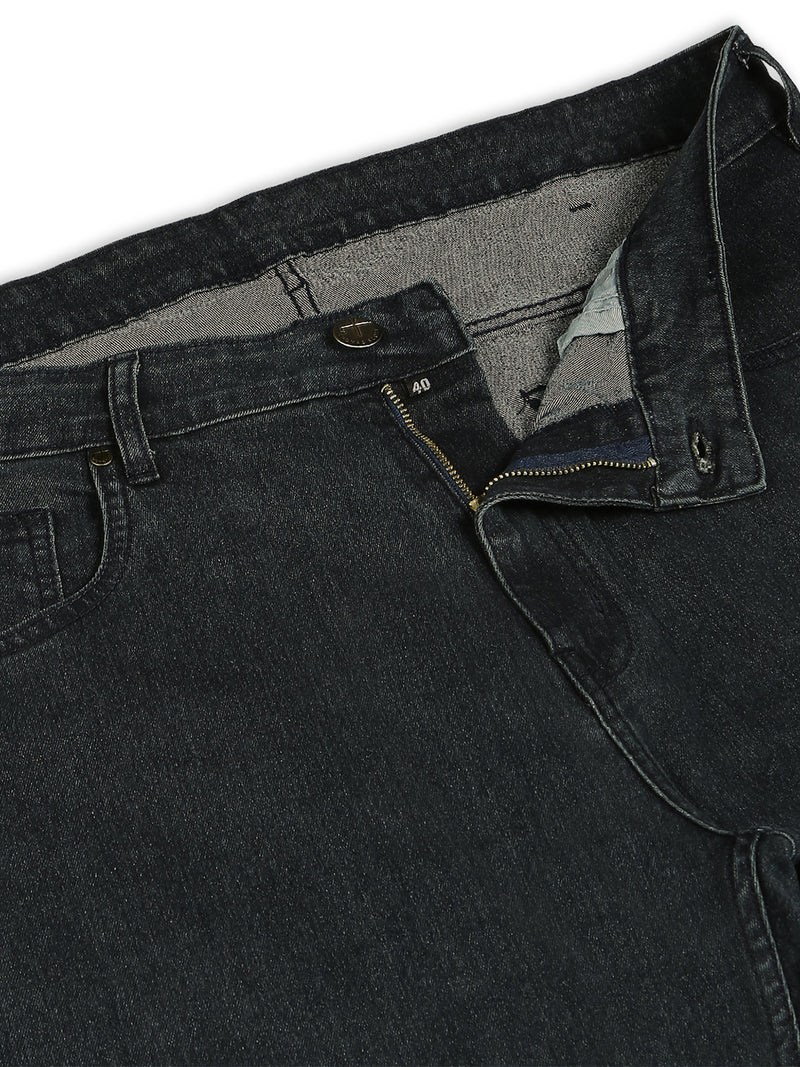 Thomas Scott Men Dark Blue Plus Size Mid-Rise Tapered Fit Stretchable Jeans