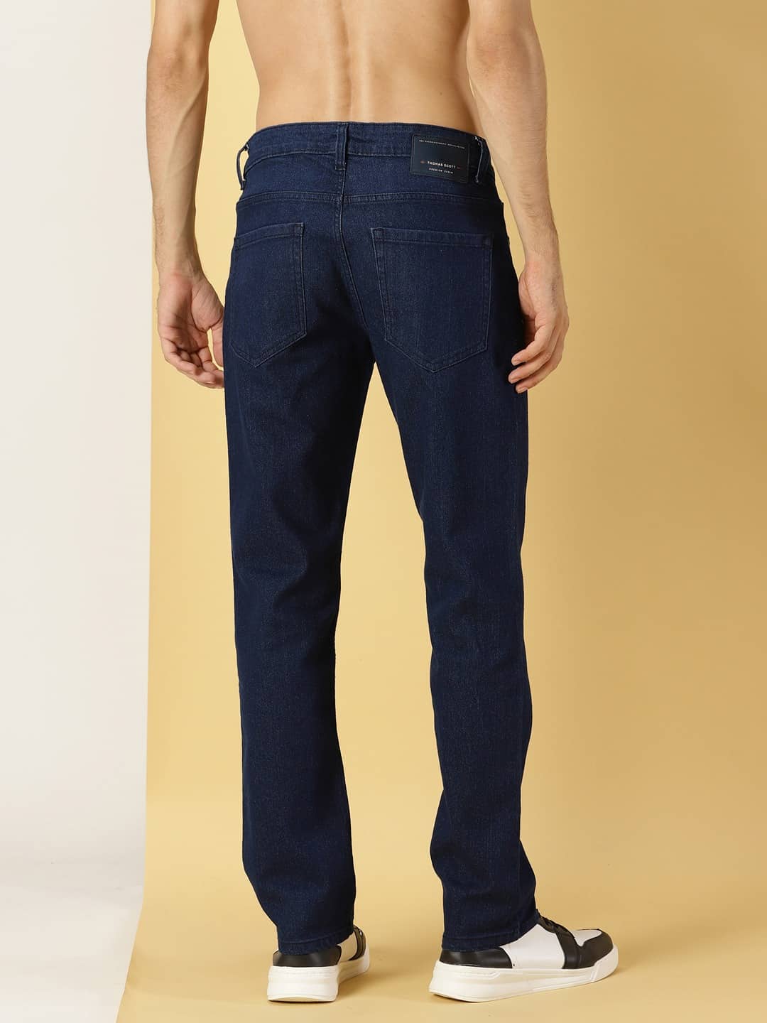 Thomas Scott Men Comfort Mid Rise Clean Look Stretchable Jeans