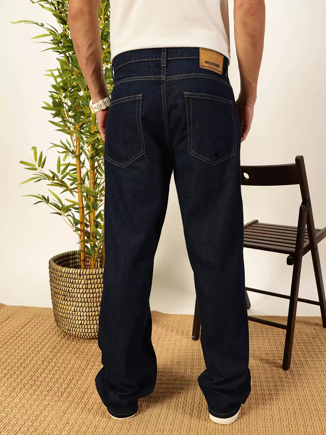 Thomas Scott Men Smart Relaxed Fit Baggy Jeans