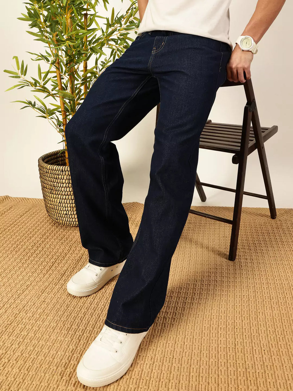 Thomas Scott Men Smart Relaxed Fit Baggy Jeans