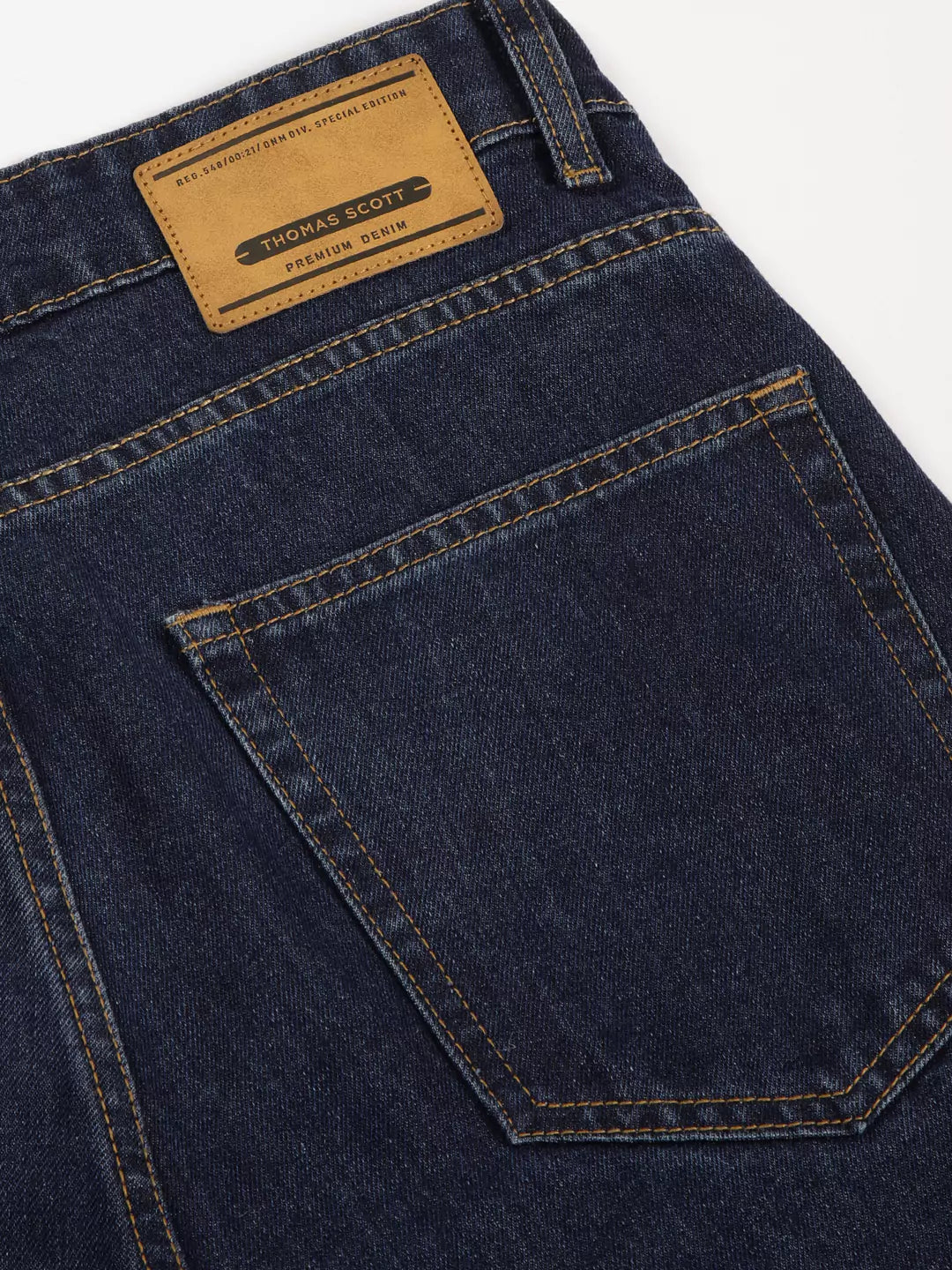 Thomas Scott Men Smart Relaxed Fit Pure Cotton Baggy Jeans
