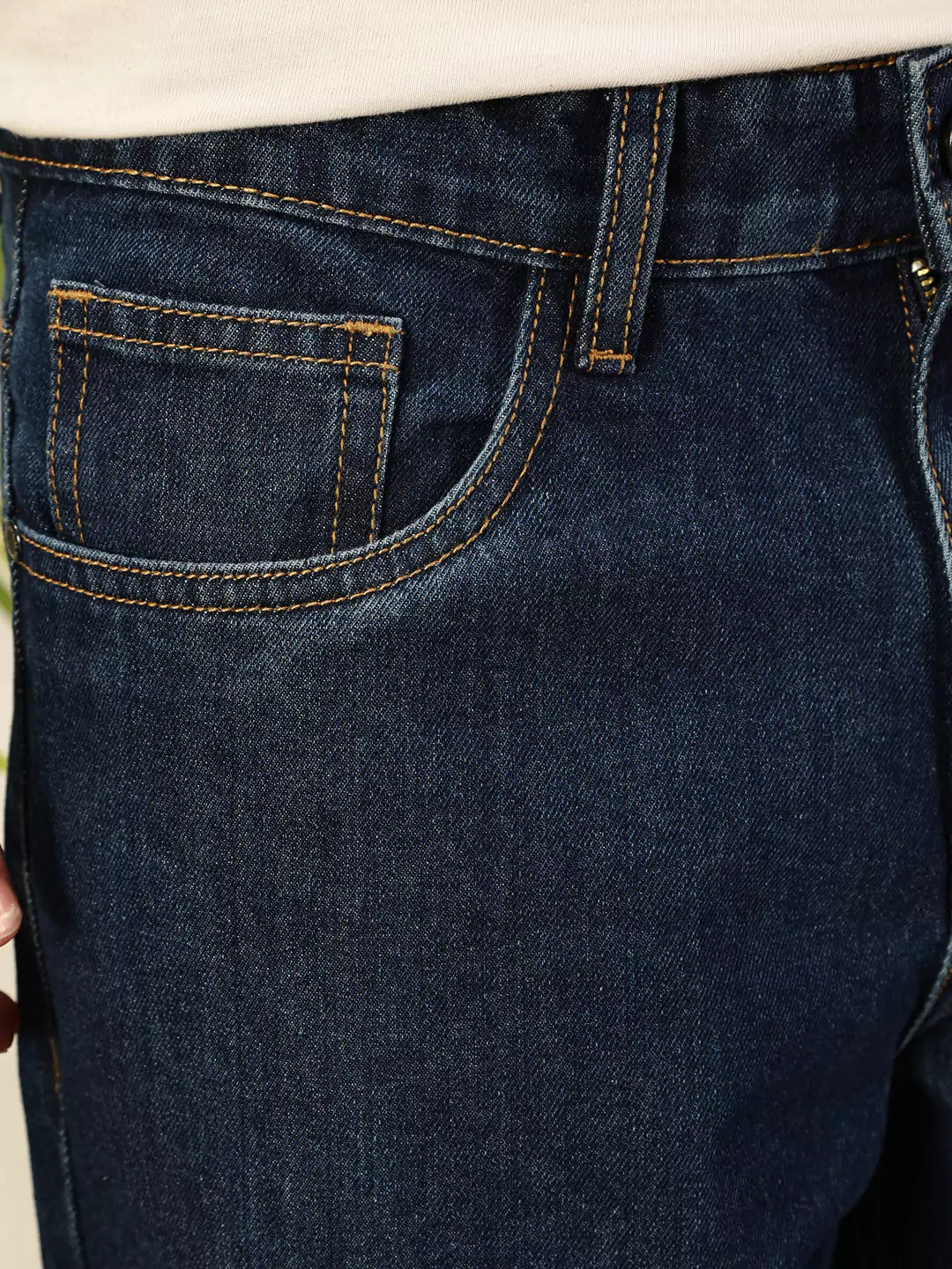 Thomas Scott Men Smart Relaxed Fit Pure Cotton Baggy Jeans