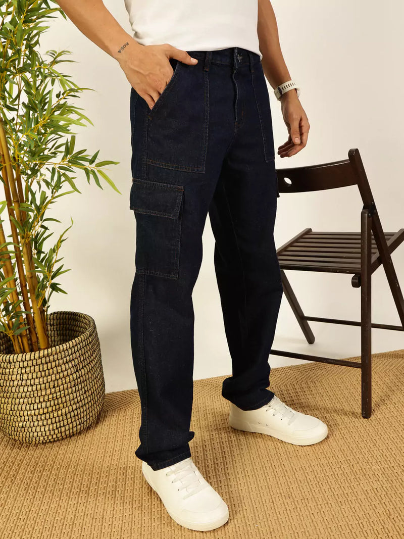 Thomas Scott Men Cotton Mid-Rise Smart Cotton Relaxed Fit Jeans