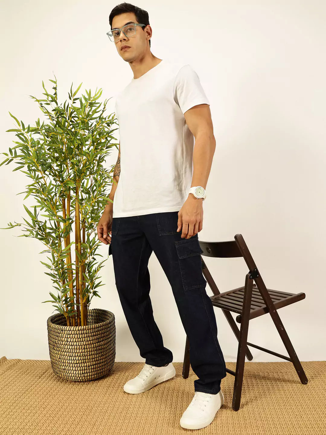 Thomas Scott Men Cotton Mid-Rise Smart Cotton Relaxed Fit Jeans