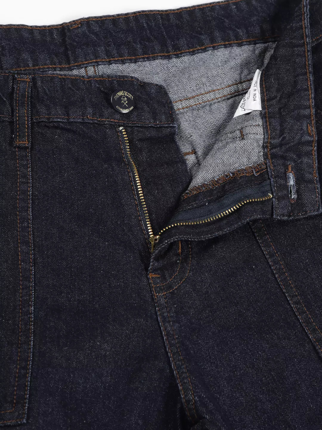 Thomas Scott Men Cotton Mid-Rise Smart Cotton Relaxed Fit Jeans