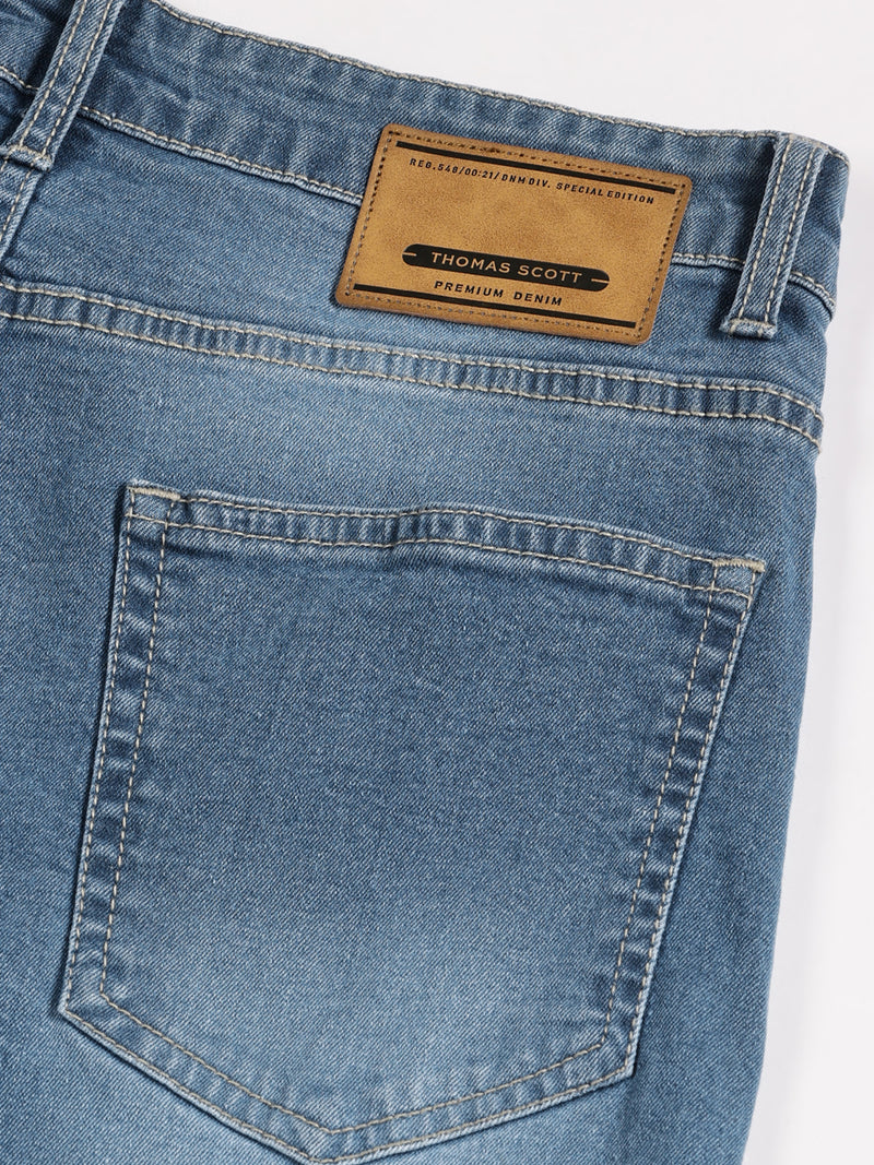 Thomas Scott Men Smart Relaxed Fit Light Fade Stretchable Jeans