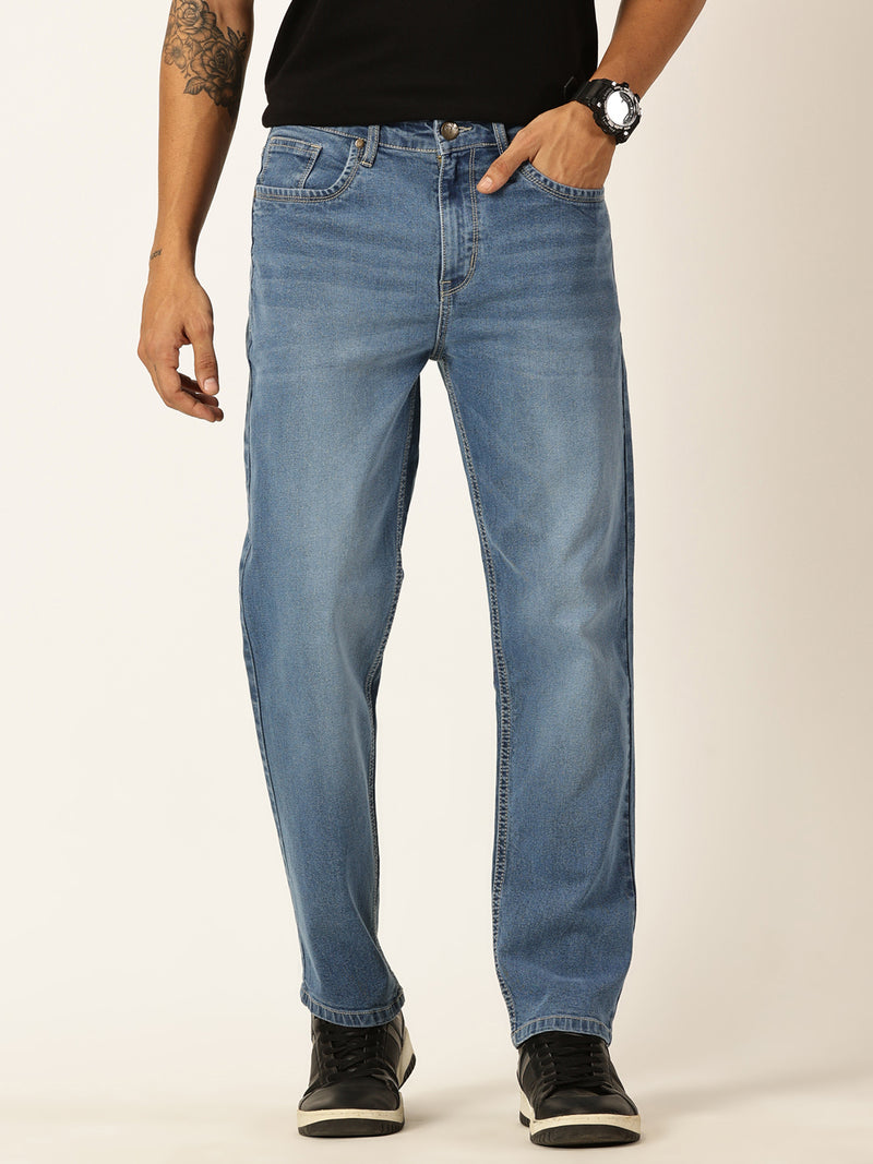 Thomas Scott Men Smart Relaxed Fit Light Fade Stretchable Jeans