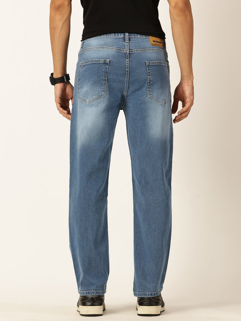 Thomas Scott Men Smart Relaxed Fit Light Fade Stretchable Jeans