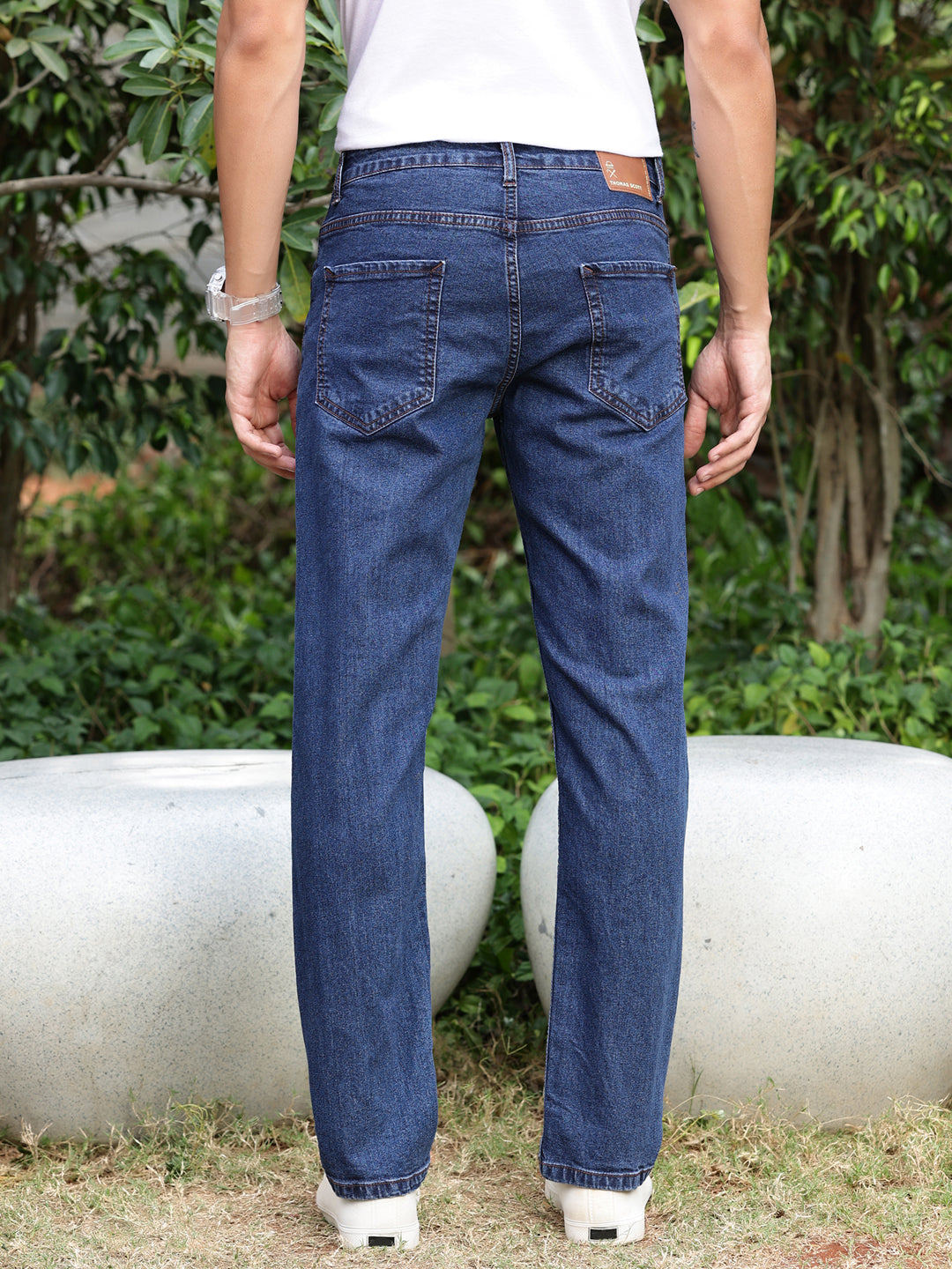 Thomas Scott Men Smart Slim Fit Light Fade Stretchable Jeans