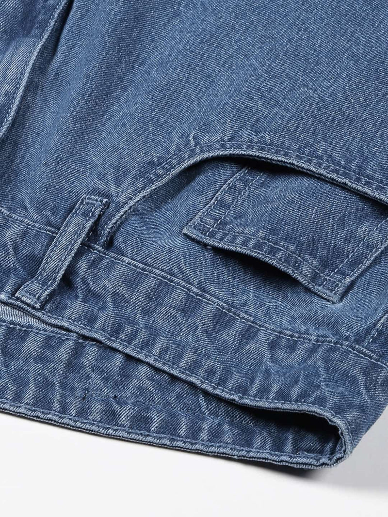 Thomas Scott Men Comfort Relaxed Fit Clean Look Pure Cotton Cargo Jeans