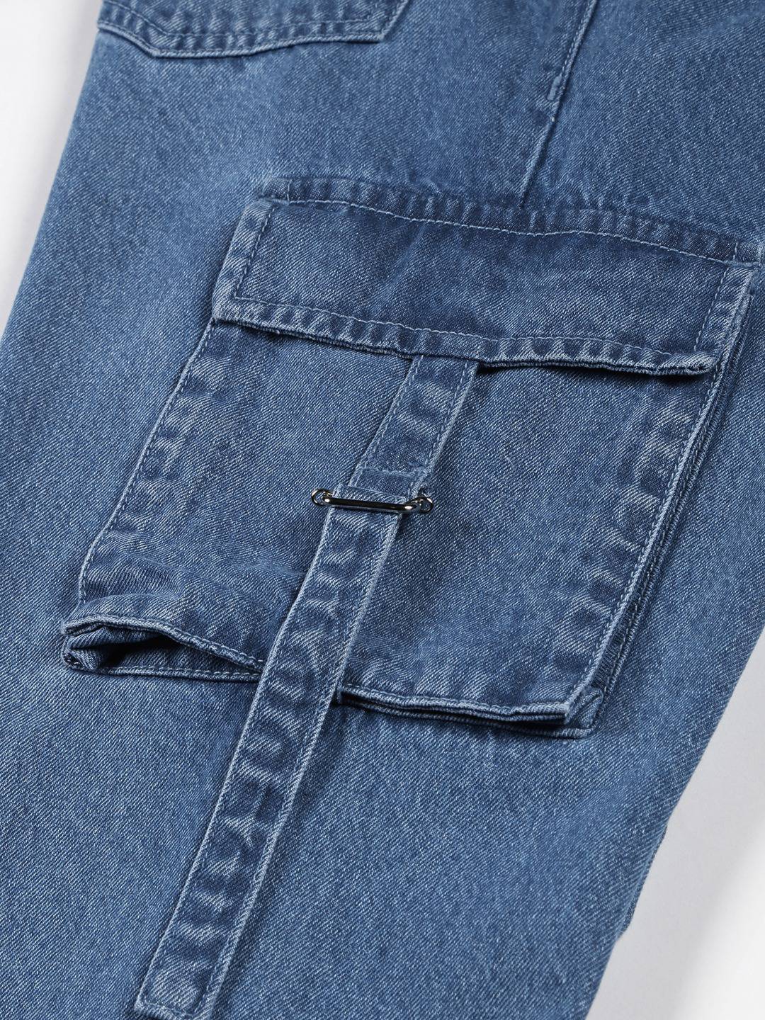 Thomas Scott Men Comfort Relaxed Fit Clean Look Pure Cotton Cargo Jeans