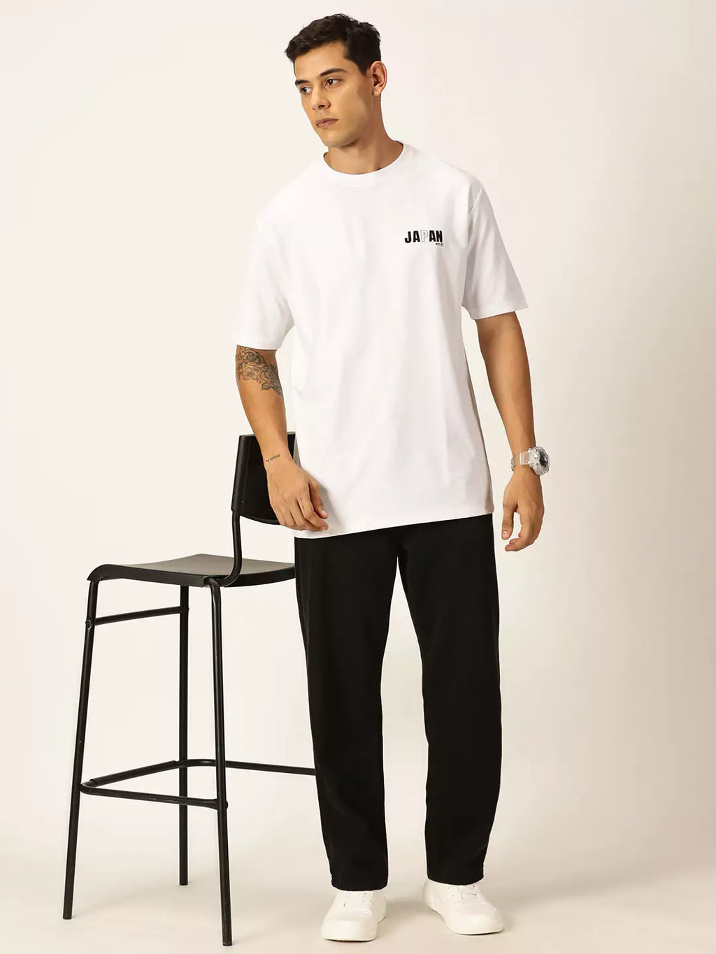 Thomas Scott Men Graphic Printed Drop Shoulder Oversized T-shirt