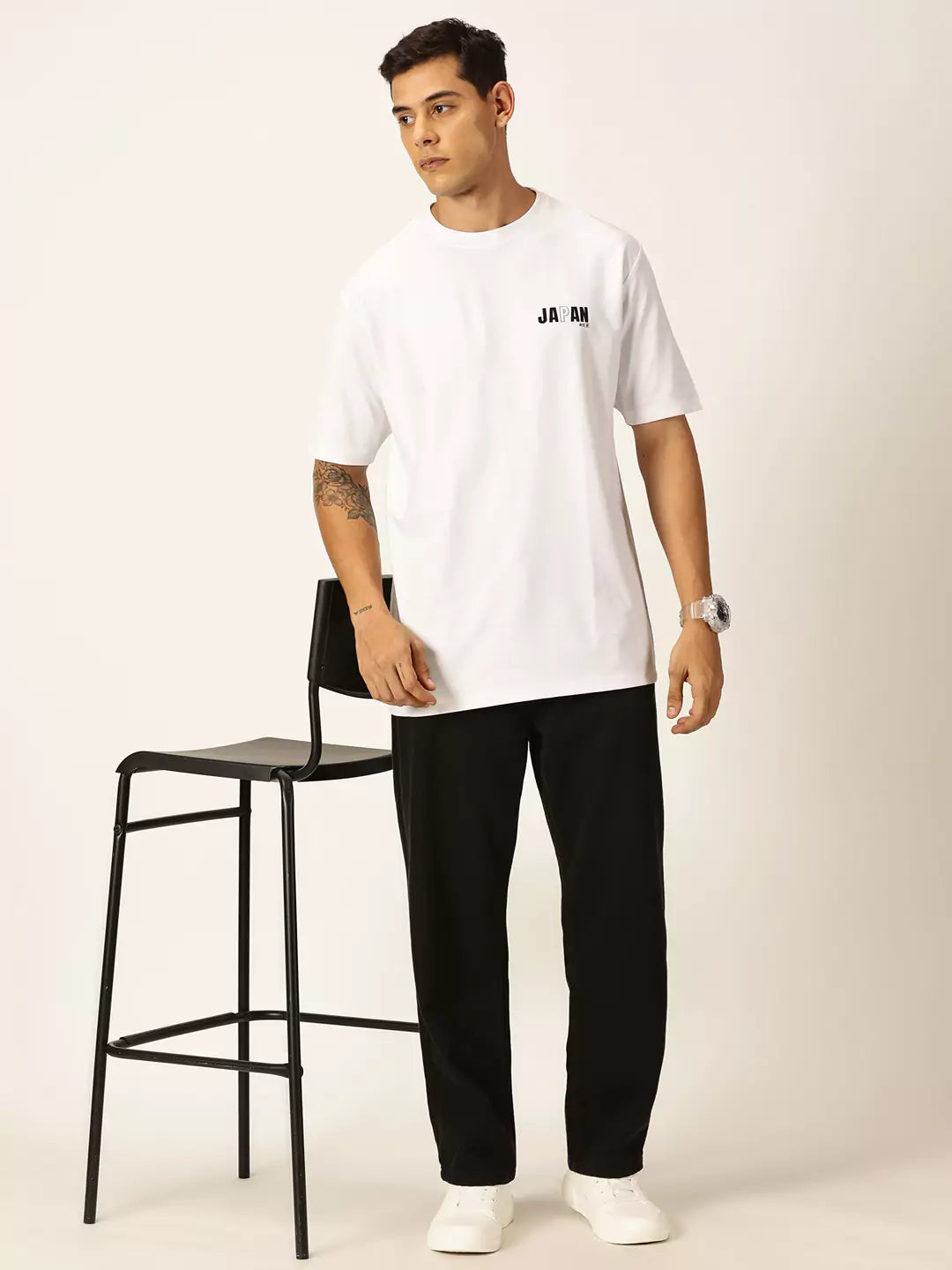 Thomas Scott Men Graphic Printed Drop Shoulder Oversized T-shirt