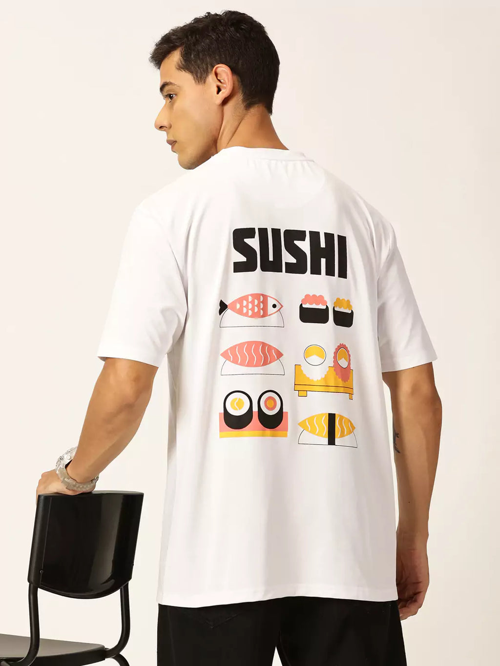 Thomas Scott Men Graphic Printed Drop Shoulder Oversized T-shirt