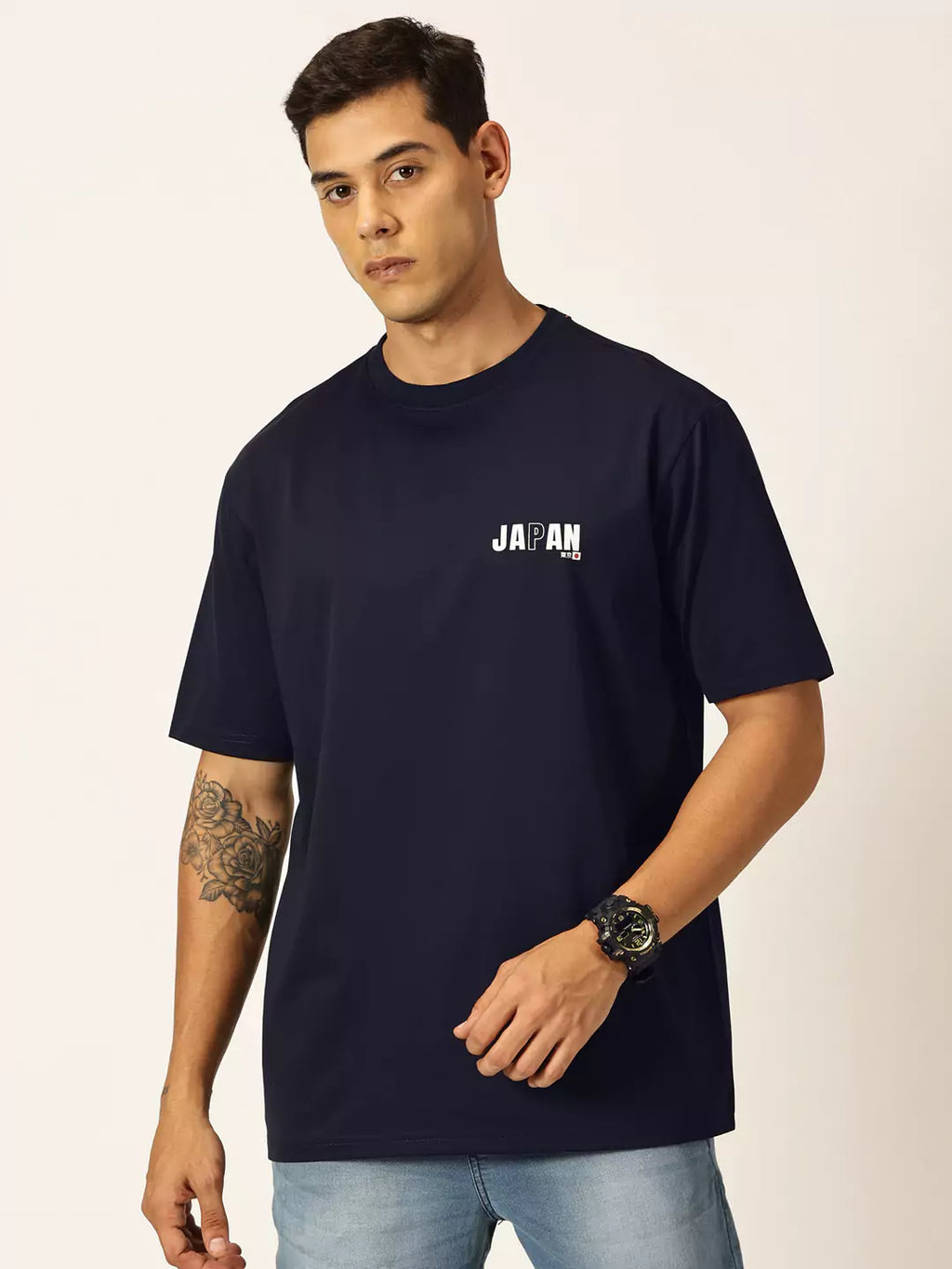 Thomas Scott Men Graphic Printed Drop Shoulder Oversized T-shirt