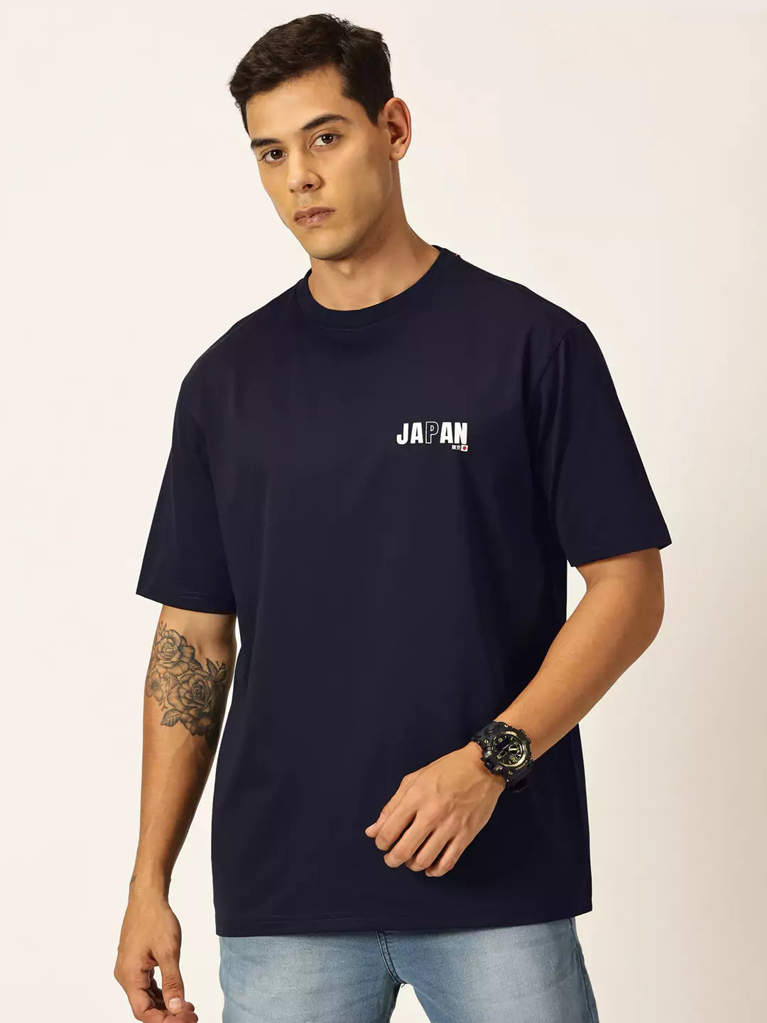 Thomas Scott Men Graphic Printed Drop Shoulder Oversized T-shirt