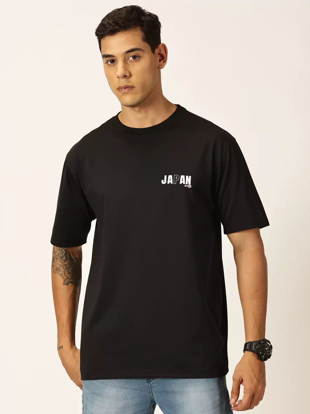 Thomas Scott Men Graphic Printed Drop Shoulder Oversized T-shirt
