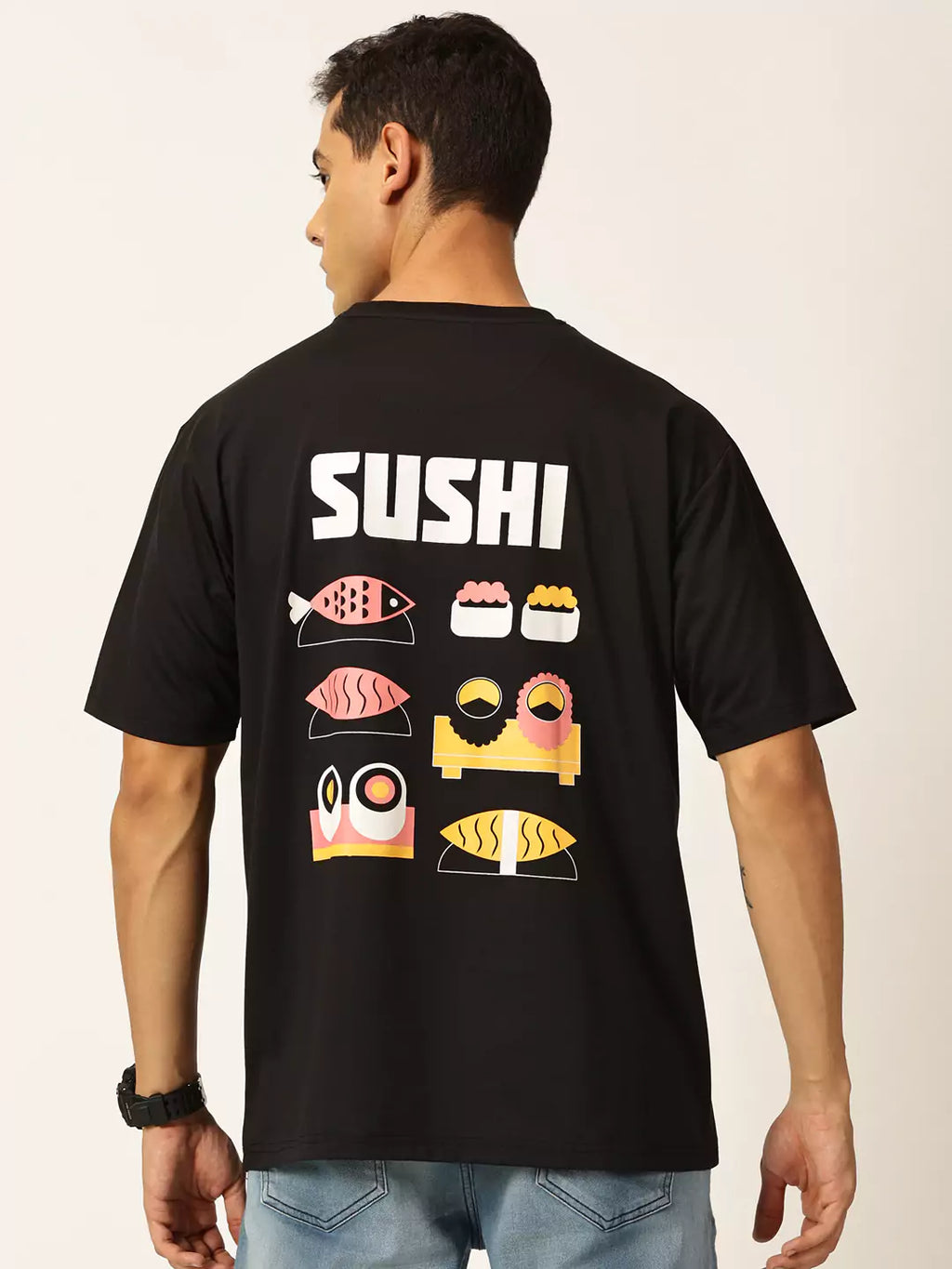 Thomas Scott Men Graphic Printed Drop Shoulder Oversized T-shirt