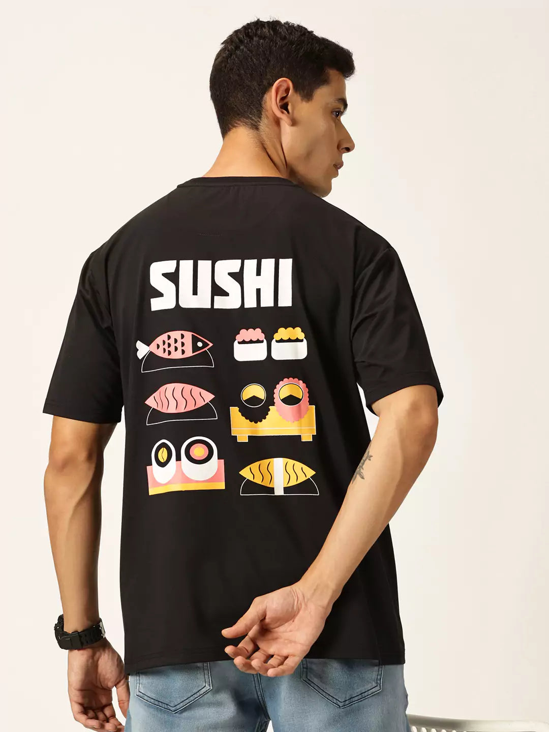 Thomas Scott Men Graphic Printed Drop Shoulder Oversized T-shirt