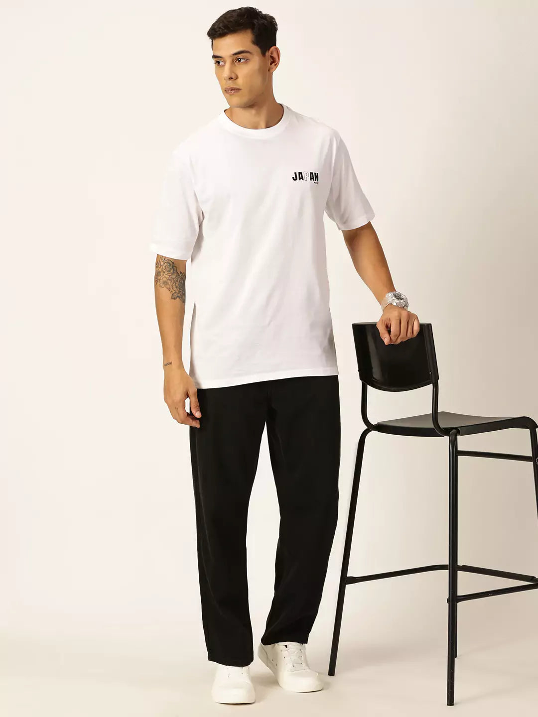 Thomas Scott Men Graphic Printed Drop Shoulder Oversized T-shirt