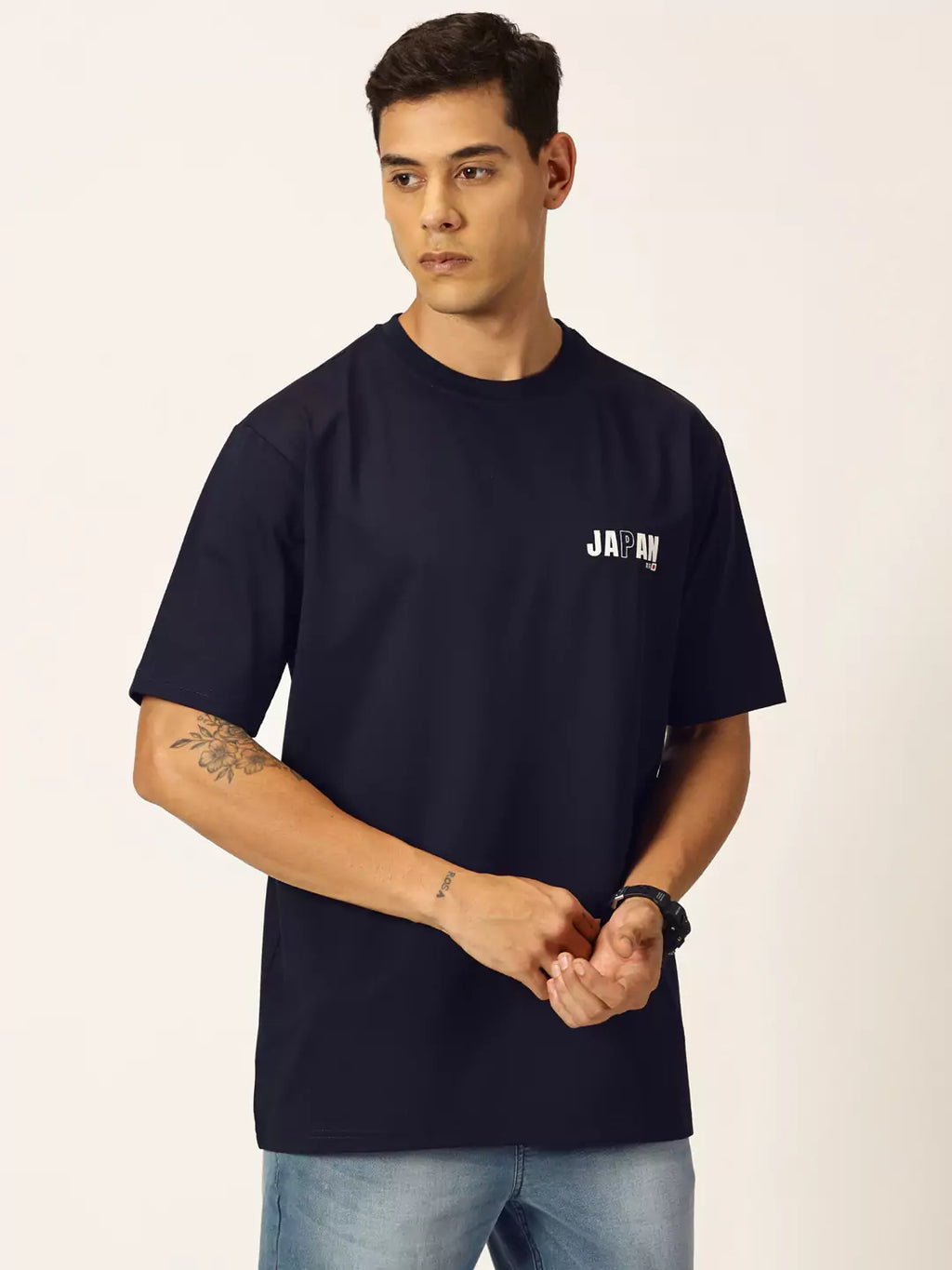 Thomas Scott Men Graphic Printed Drop Shoulder Oversized T-shirt