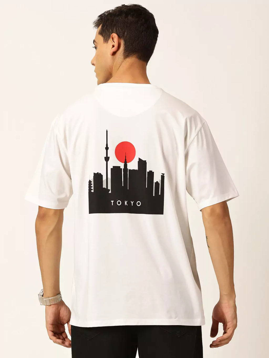 Thomas Scott Men Graphic Printed Drop Shoulder Oversized T-shirt