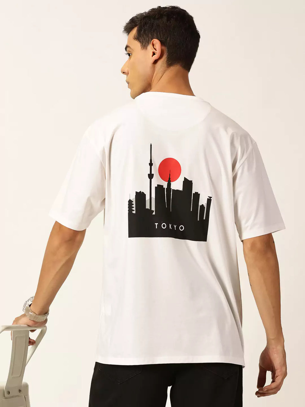 Thomas Scott Men Graphic Printed Drop Shoulder Oversized T-shirt