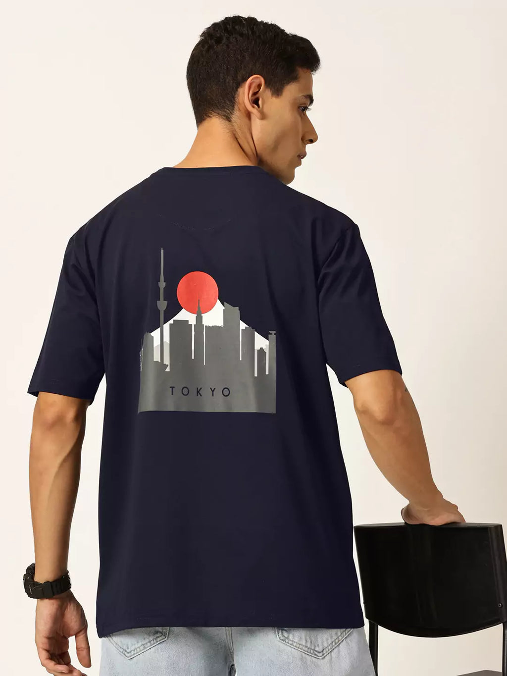 Thomas Scott Men Graphic Printed Drop Shoulder Oversized T-shirt