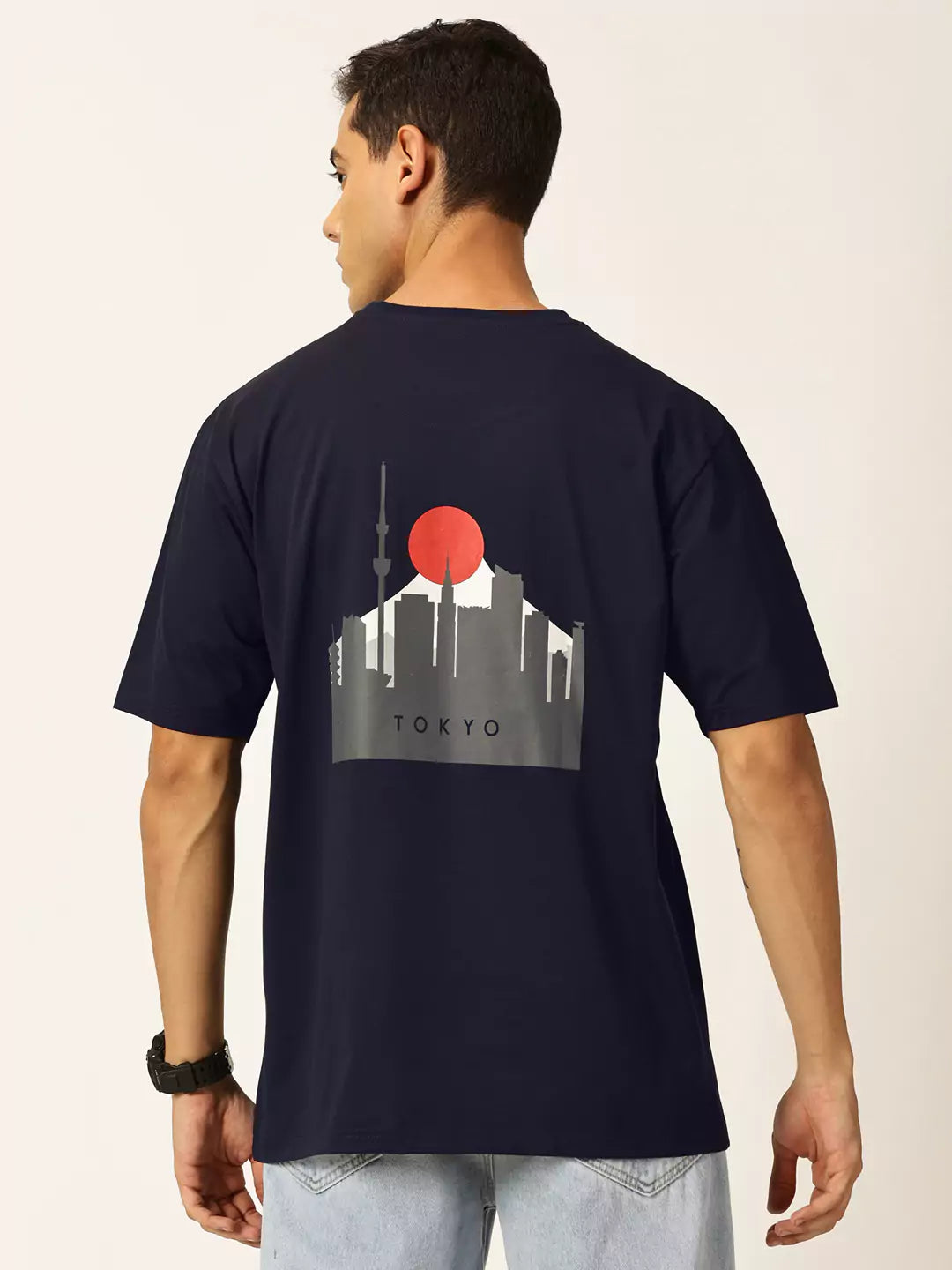 Thomas Scott Men Graphic Printed Drop Shoulder Oversized T-shirt