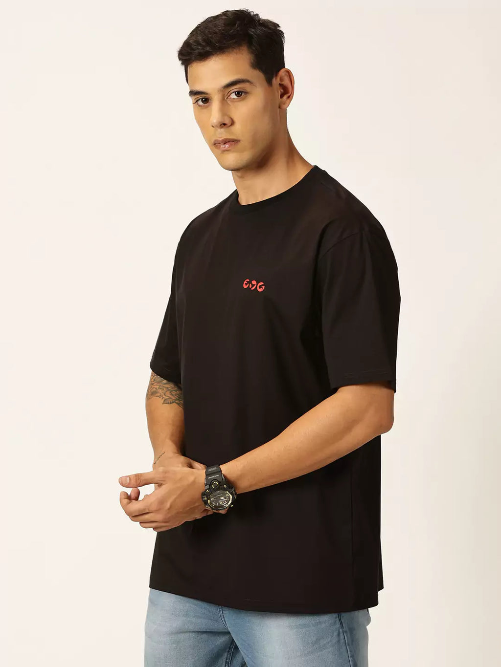 Thomas Scott Men Graphic Printed Drop Shoulder Oversized T-shirt