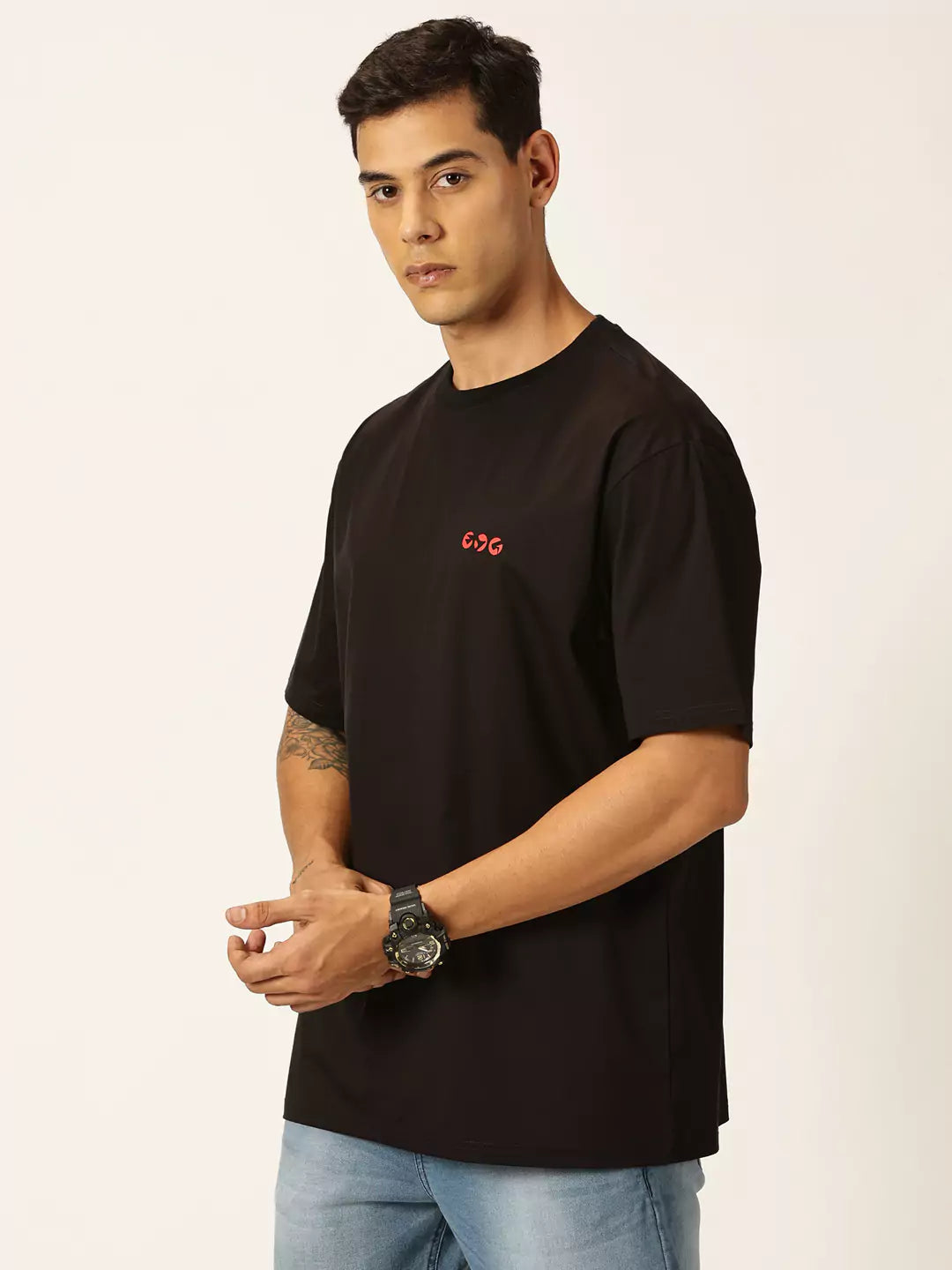 Thomas Scott Men Graphic Printed Drop Shoulder Oversized T-shirt