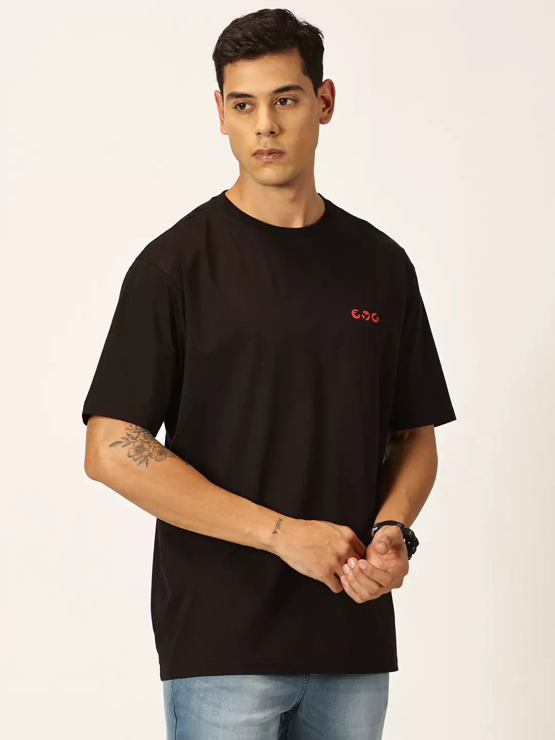 Thomas Scott Men Graphic Printed Drop Shoulder Oversized T-shirt