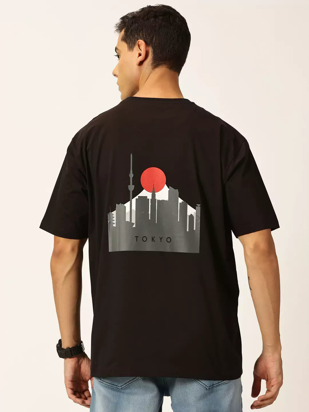 Thomas Scott Men Graphic Printed Drop Shoulder Oversized T-shirt