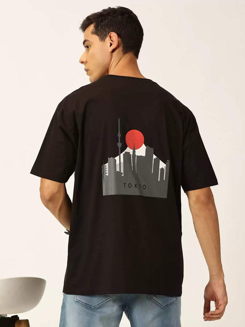 Thomas Scott Men Graphic Printed Drop Shoulder Oversized T-shirt