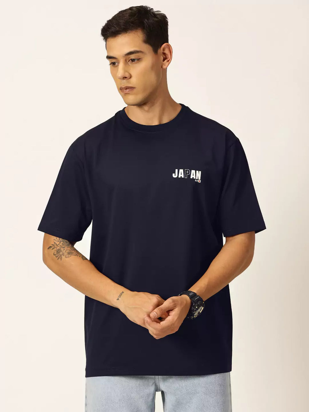 Thomas Scott Men Graphic Printed Drop Shoulder Oversized T-shirt