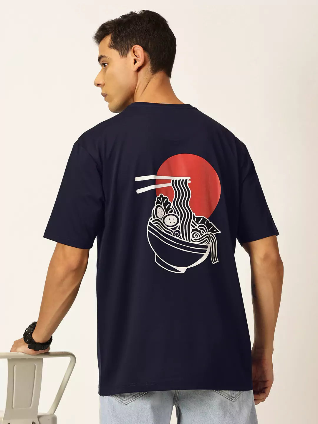 Thomas Scott Men Graphic Printed Drop Shoulder Oversized T-shirt