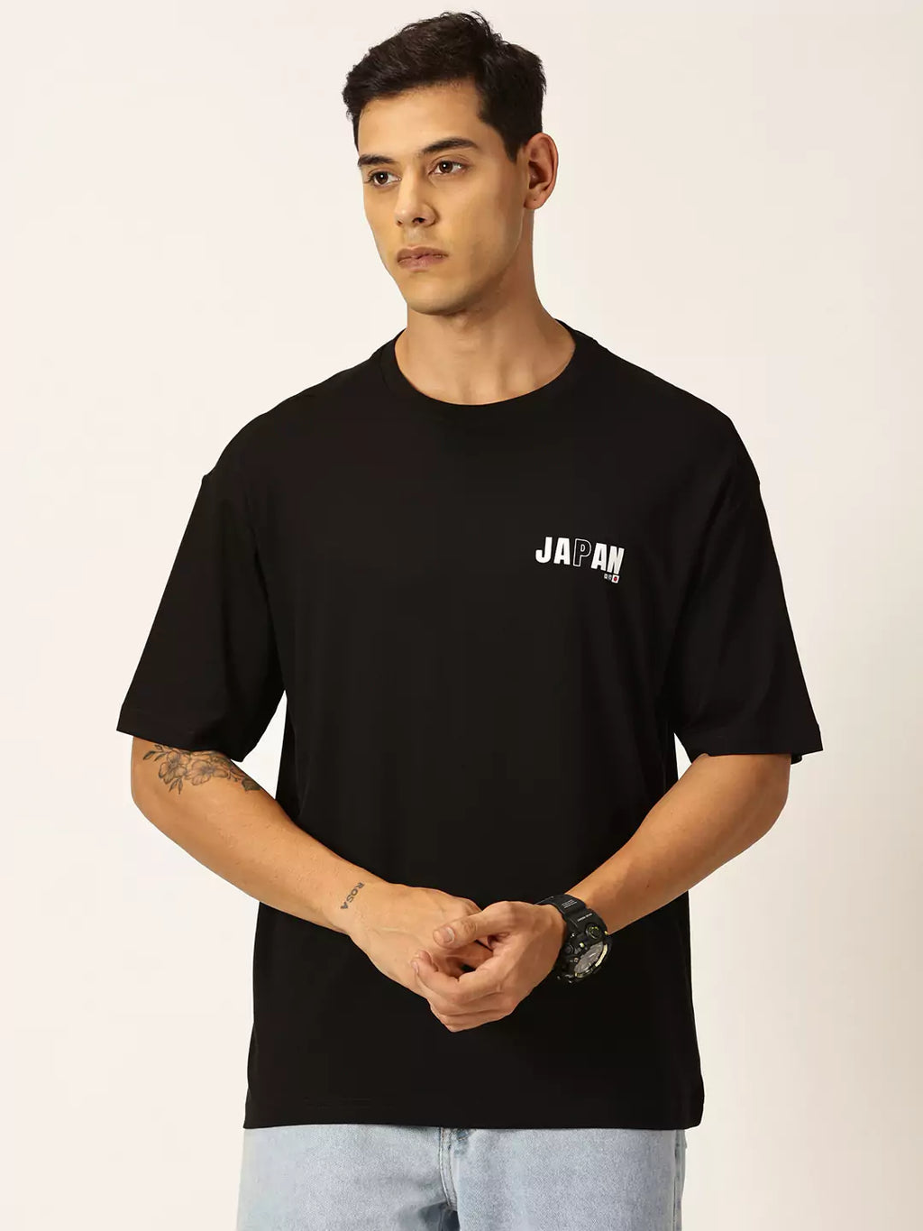 Thomas Scott Men Graphic Printed Drop Shoulder Oversized T-shirt