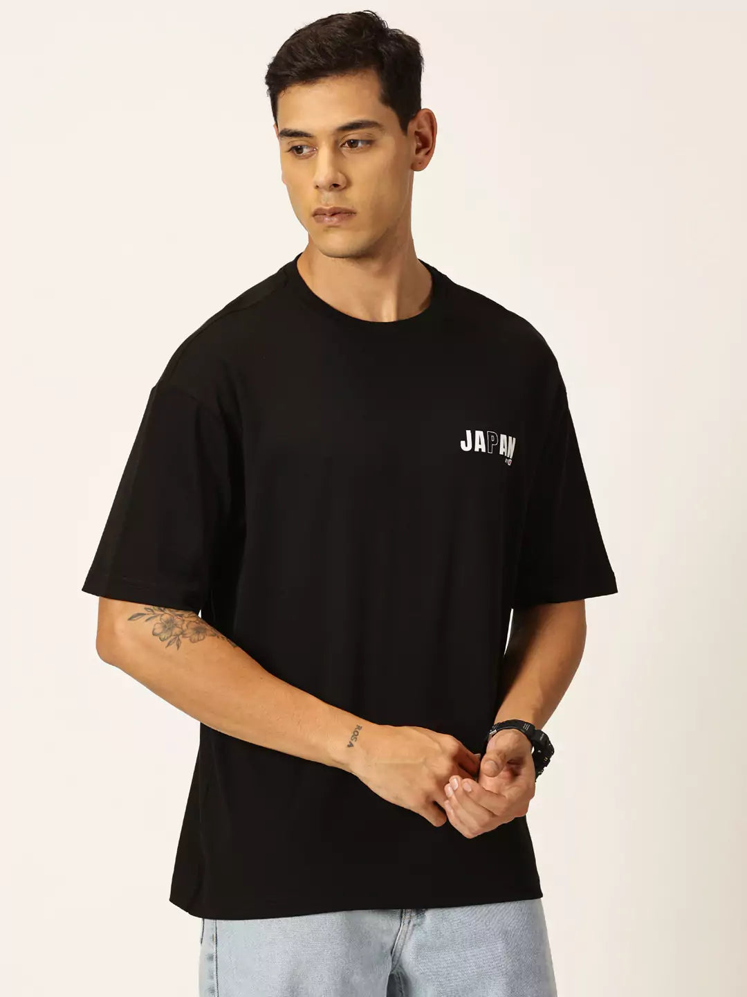 Thomas Scott Men Graphic Printed Drop Shoulder Oversized T-shirt