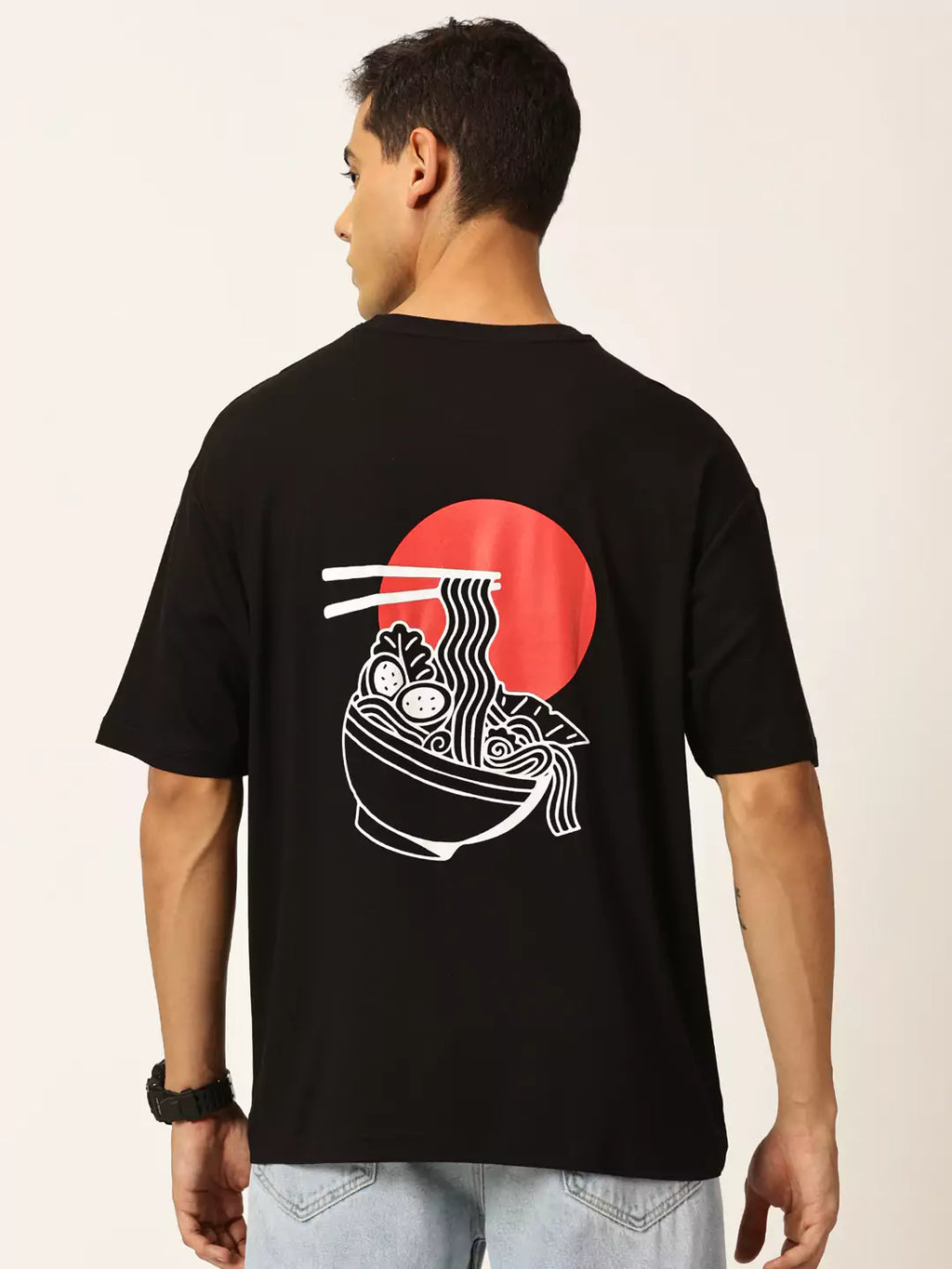 Thomas Scott Men Graphic Printed Drop Shoulder Oversized T-shirt