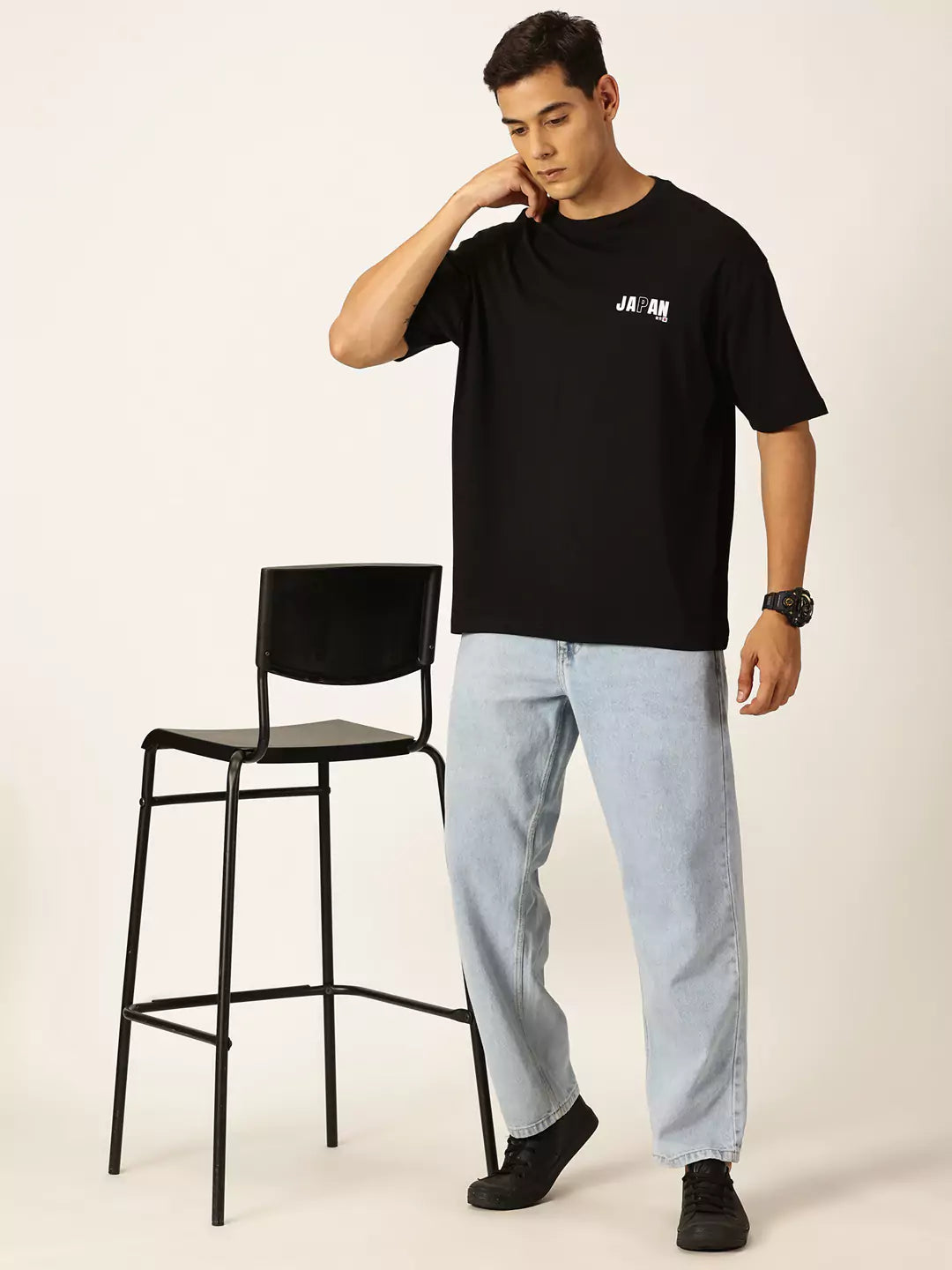 Thomas Scott Men Graphic Printed Drop Shoulder Oversized T-shirt