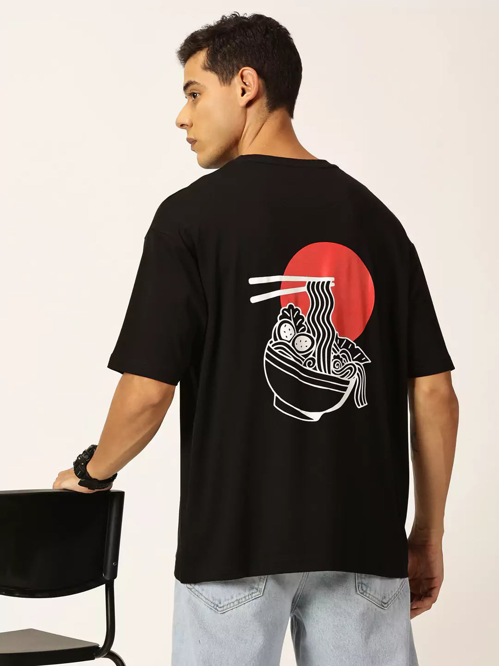 Thomas Scott Men Graphic Printed Drop Shoulder Oversized T-shirt