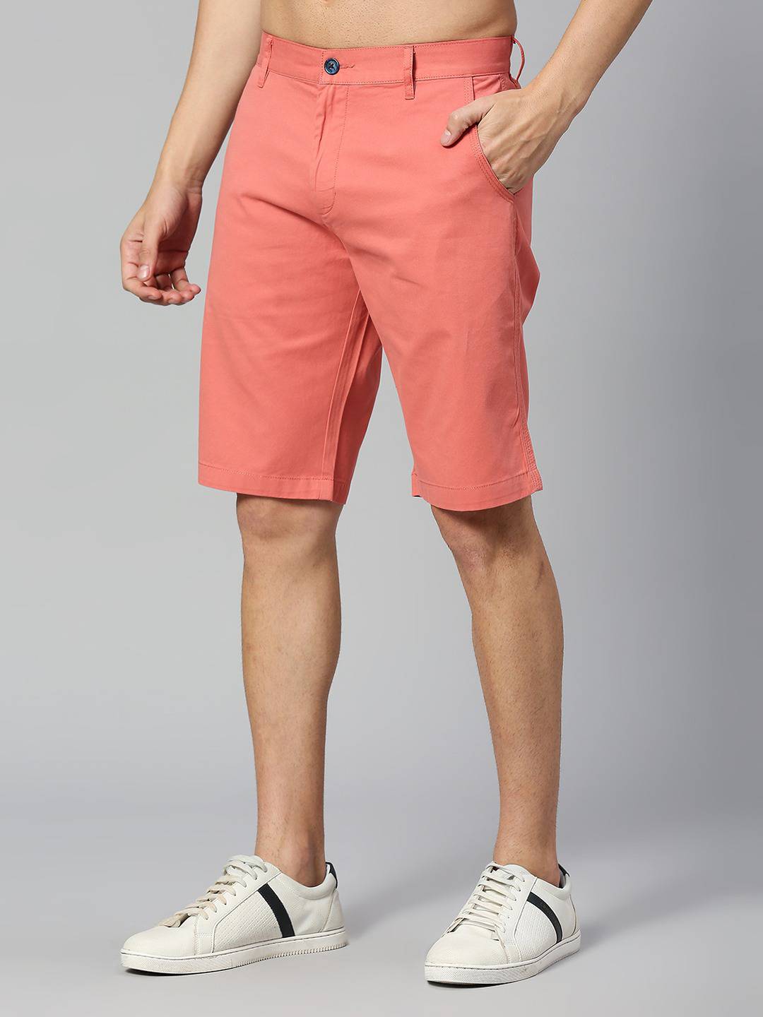 Thomas Scott Men Mid-Rise Slim Fit Cotton Chino Shorts