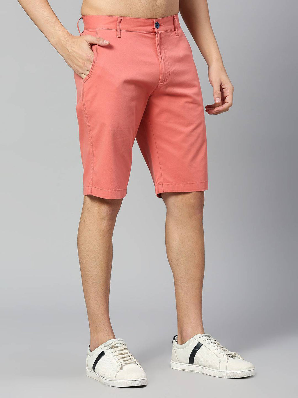Thomas Scott Men Mid-Rise Slim Fit Cotton Chino Shorts